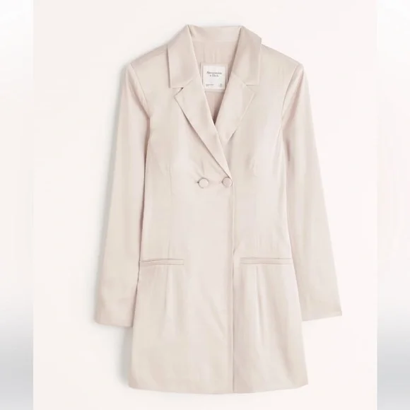 abercrombie satin blazer dress nenaevans on LTK